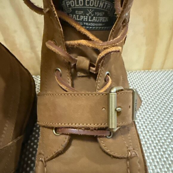 Ralph Lauren Polo Country Ranger Nubuck Tan Casual Hiker Boots Sizes 8.5 main image 6